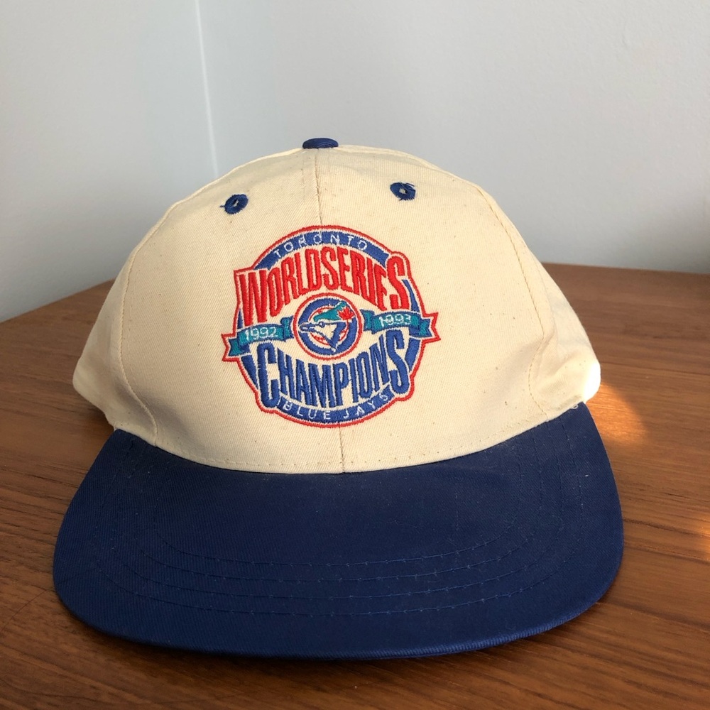 Blue Jay World Series Champions Hat - Cream and Blue 1992-1993